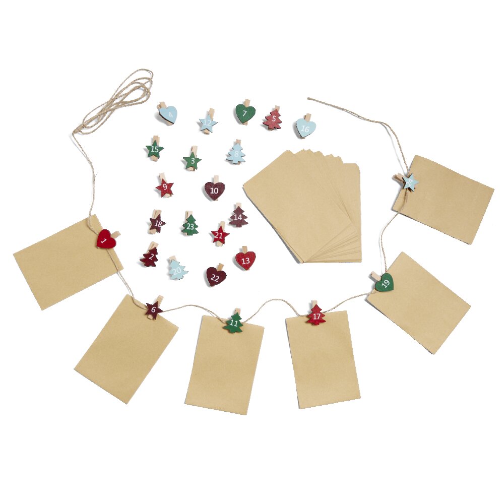 ARTIKUJ FESTIV SHIRIT DEKORATIV FESTASH CALENDAR 24 COPE L30.5CM