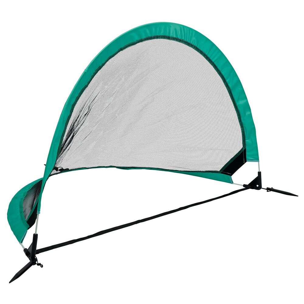 Foldable football goal with carrying bag 120xH60cm green