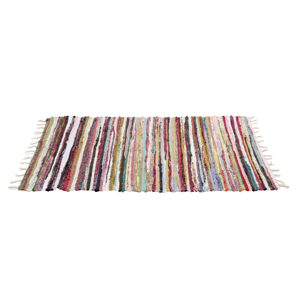 Chindi rug 140x70cm cotton and polyester multicolor