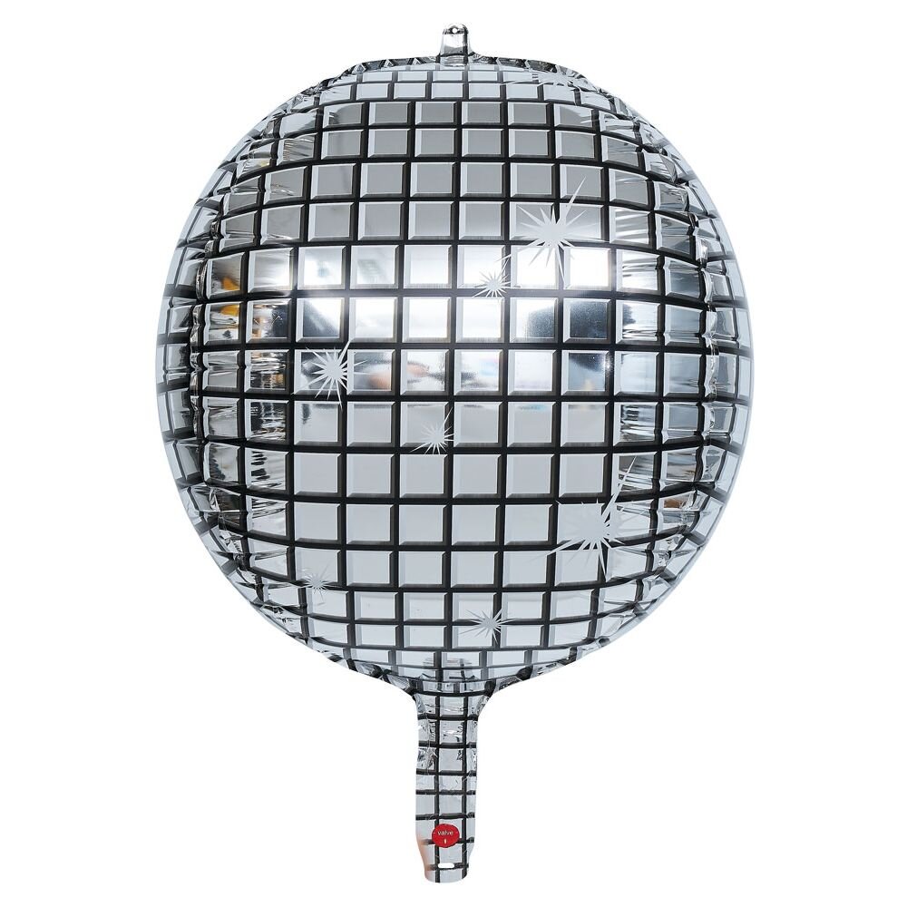 4D disco silver balloon 36cm