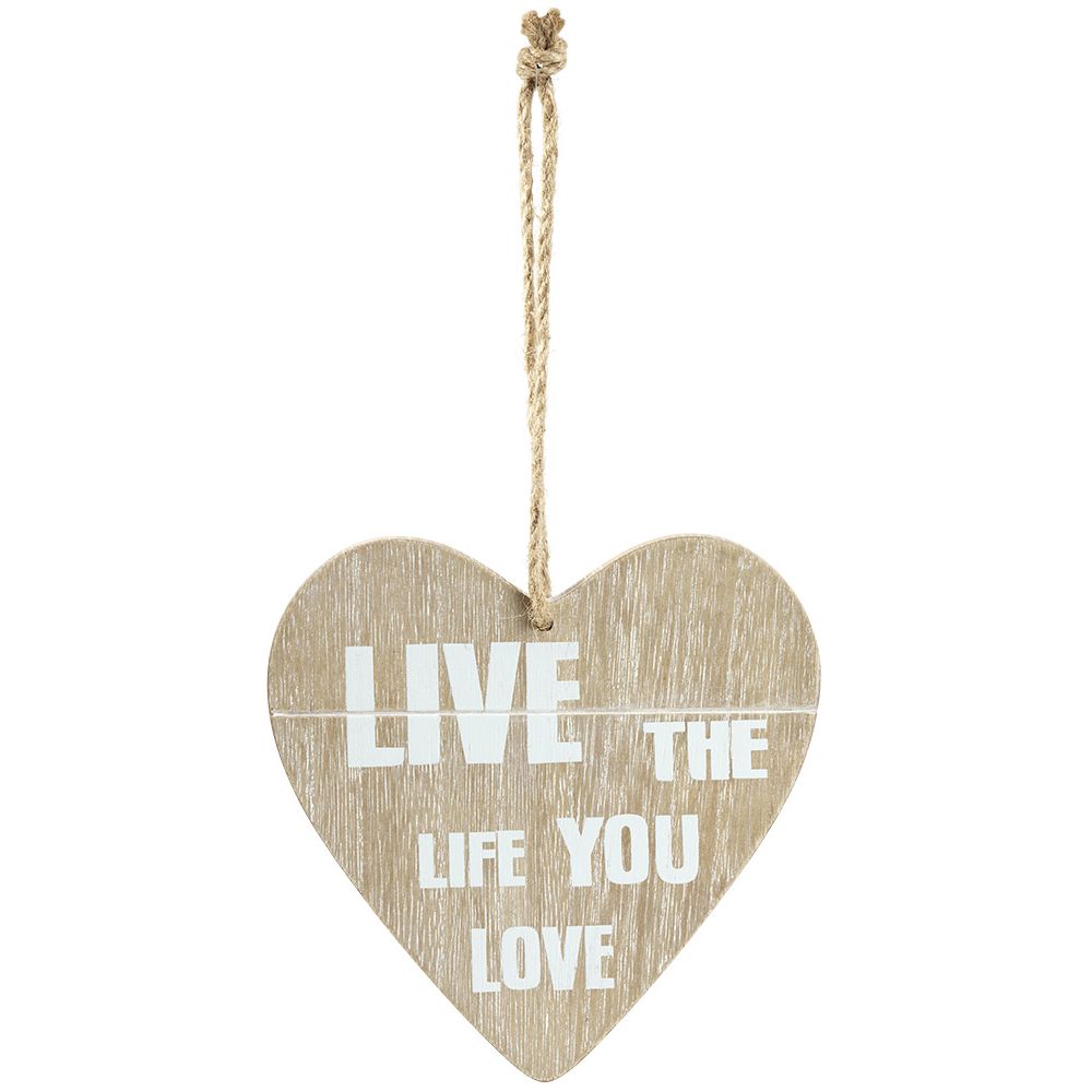Heart with hanging inscription