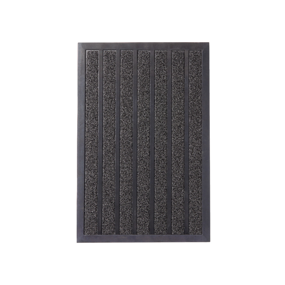 Black non-slip sheltered outdoor mat 40x60cm