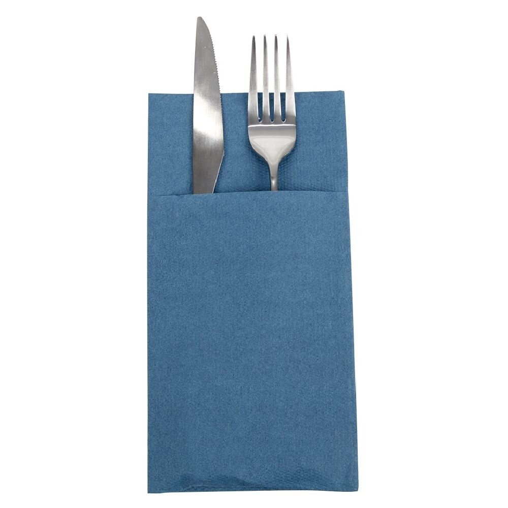 Cutlery napkin 40cm duck blue x20
