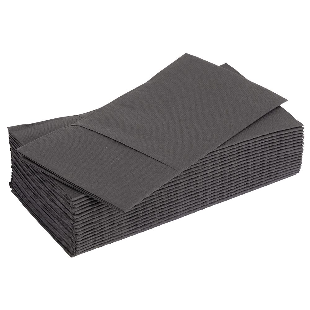 Cutlery storage napkin 40cm black x20