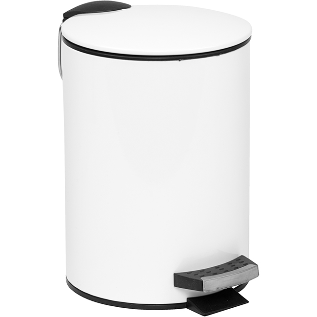 3 L white bathroom bin