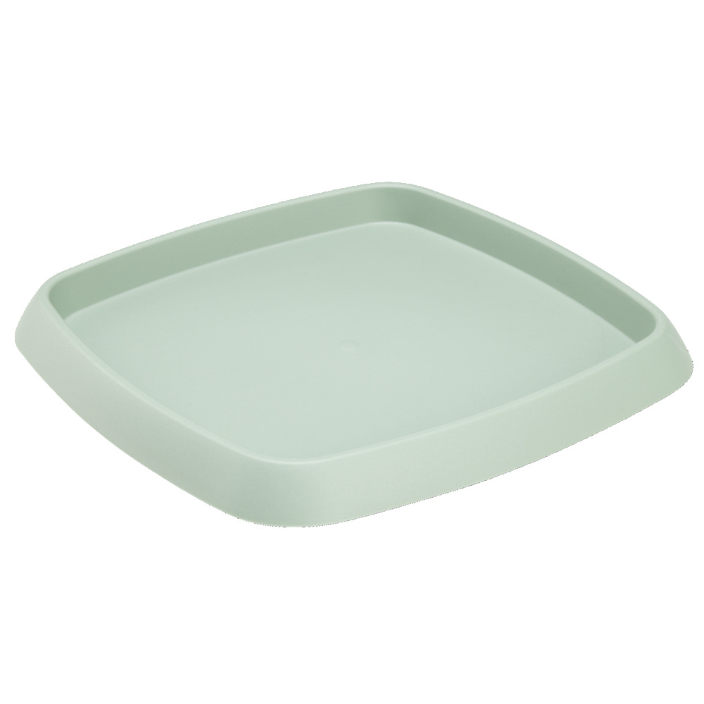 Chorus square saucer, bay green, 26x26cm