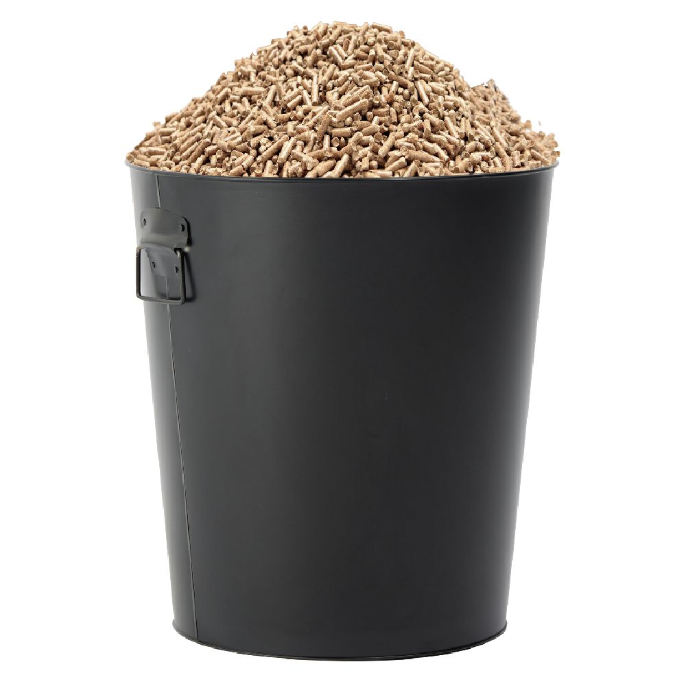 Black metal pellet and granule bucket