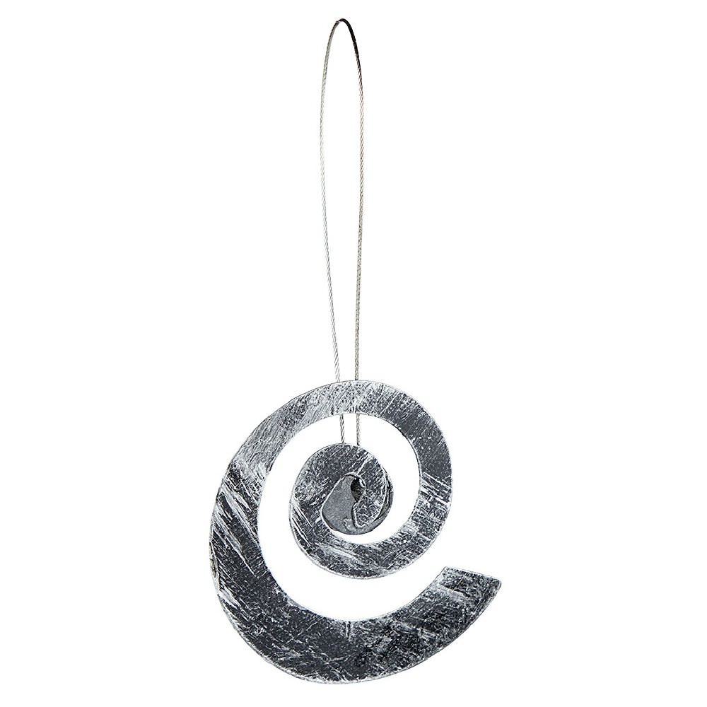 Black spiral-shaped magnetic tieback