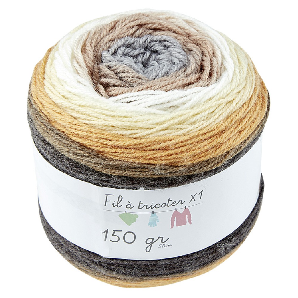 150g ball of beige acrylic wool