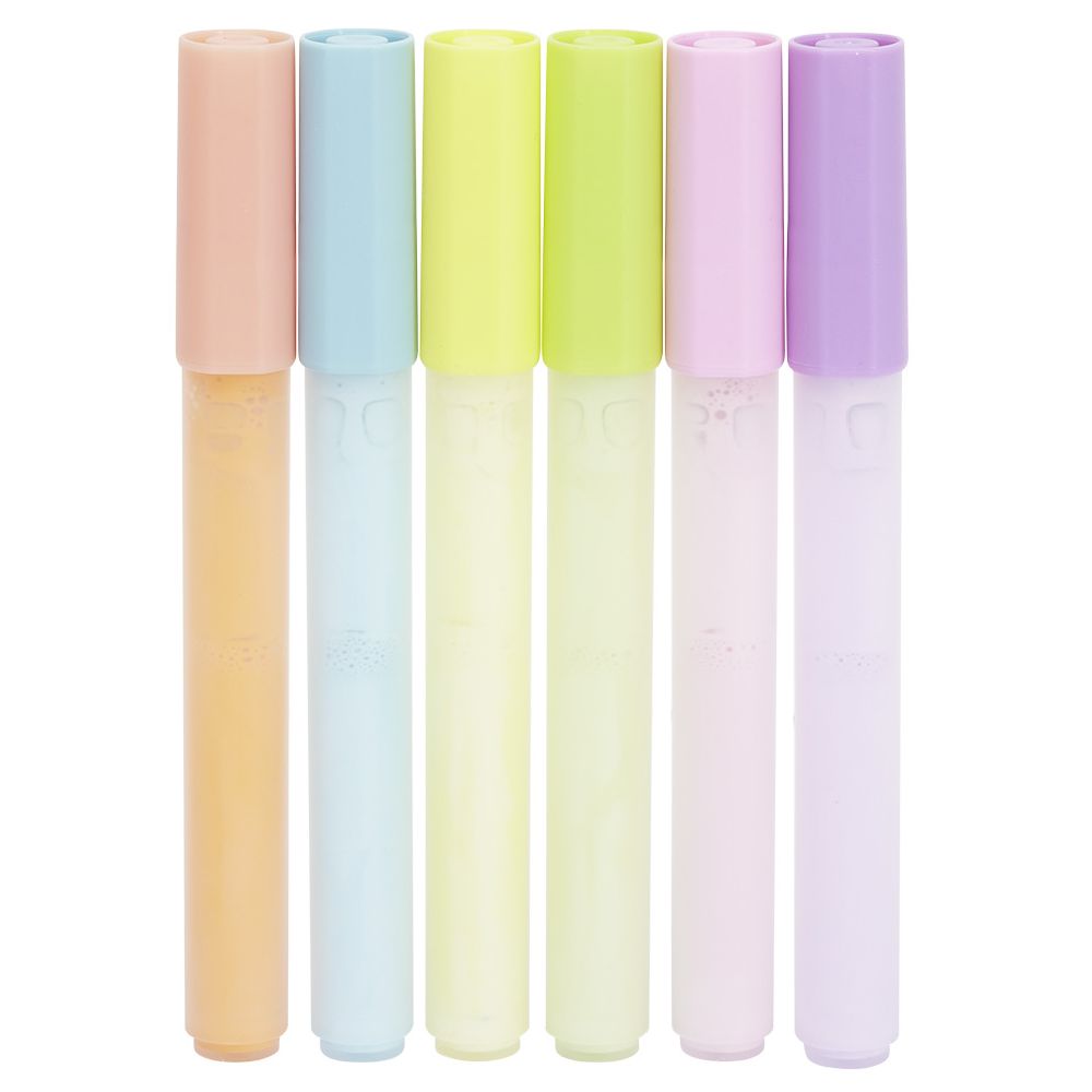Acrylic pastel marker medium tip 2-3mm x6