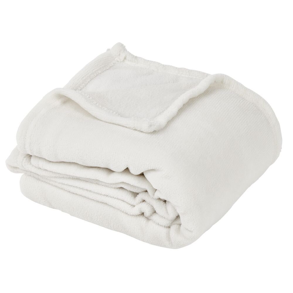 Microfiber blanket 130x160cm white