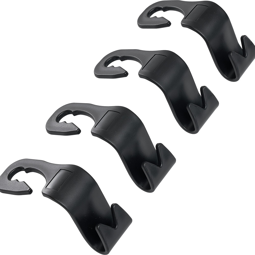 Black double headrest storage hook (4 pieces)