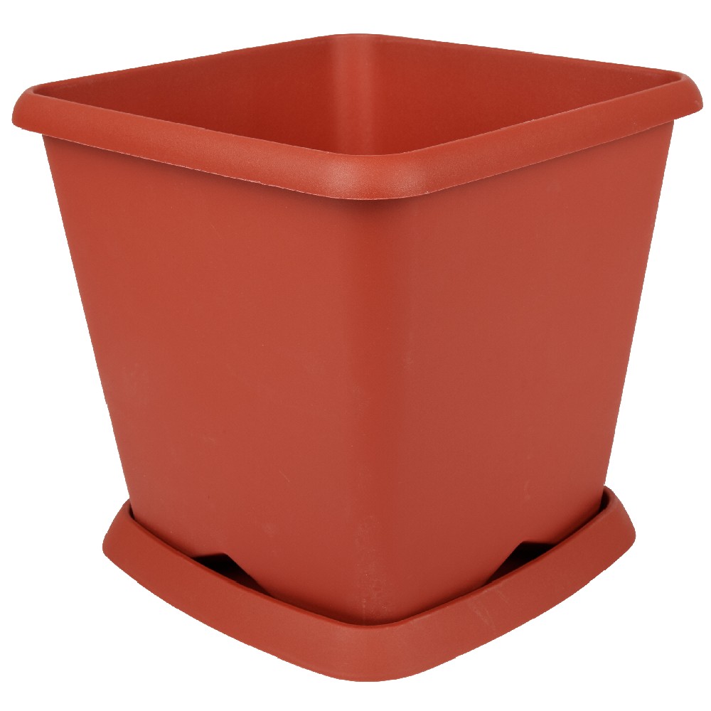 Chorus red square garden pot 24.2 L