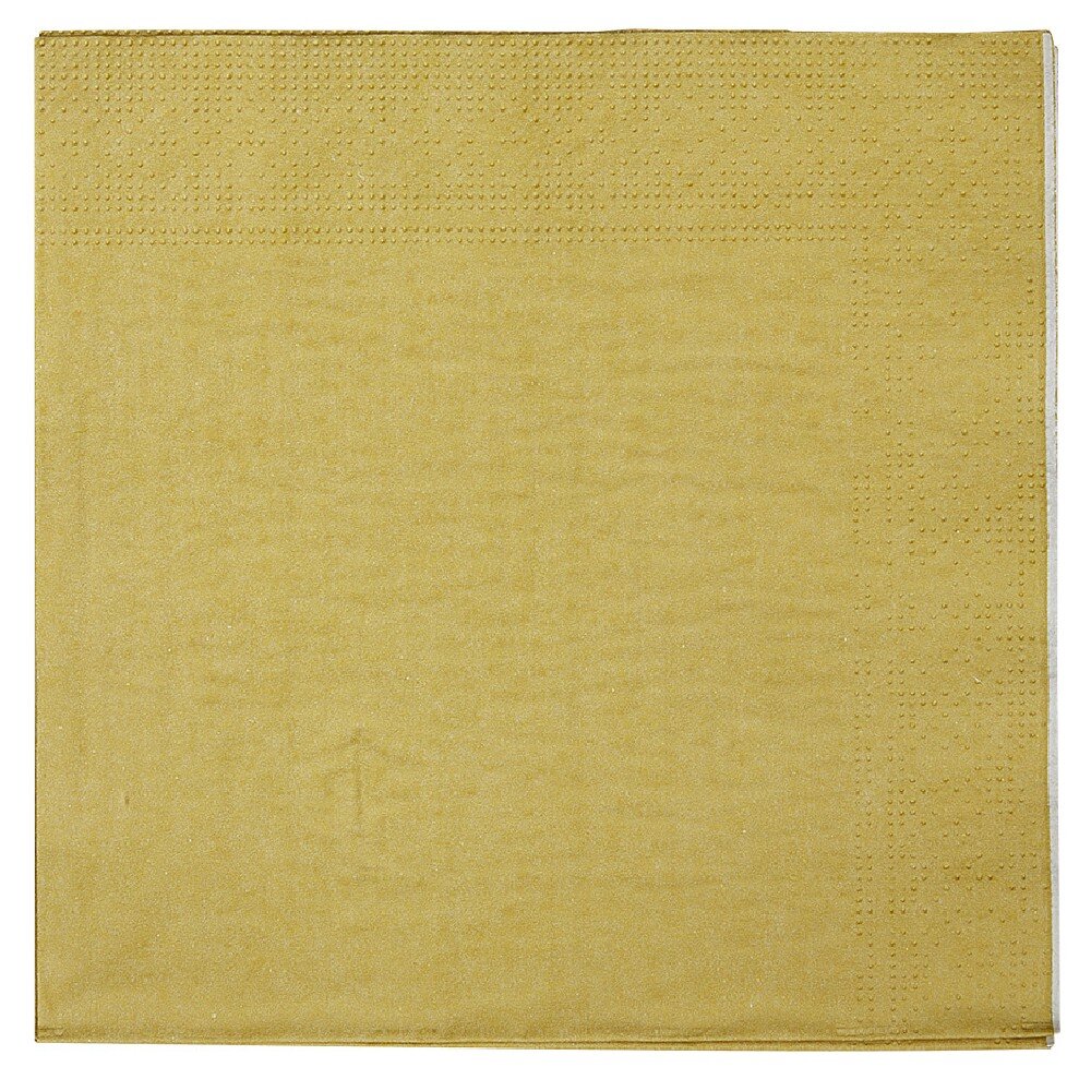 Gold paper napkins x 40