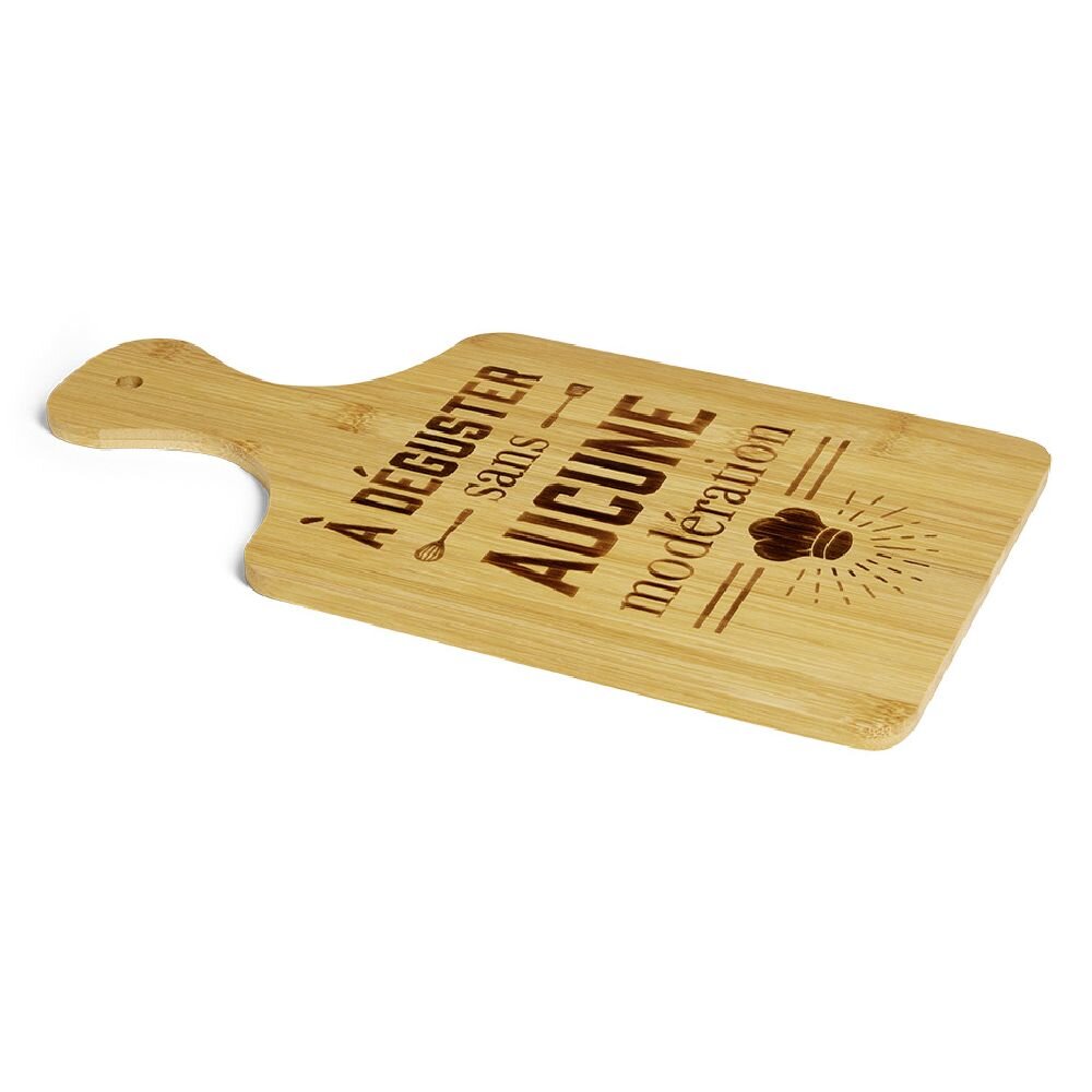 Bamboo cutting board To be enjoyed without moderation 33x18.5cm