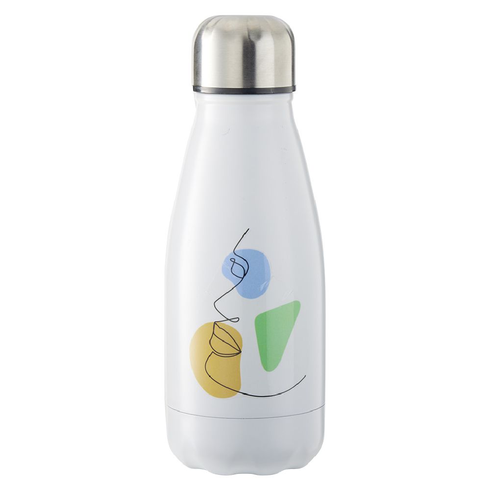 260 ml printed stainless steel insulated bottle