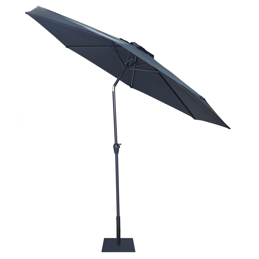 Cuba centered parasol tilting with crank dark gray Ø300xH245cm