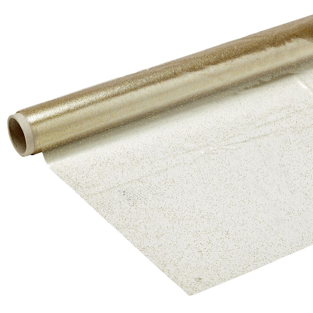 Gold crystal oilcloth 140 cm