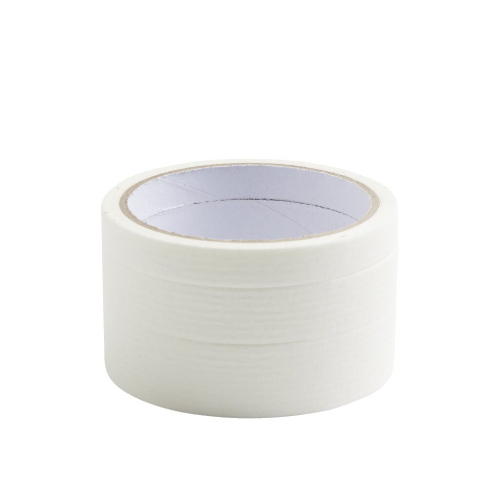 Pack of 3 white masking tapes 12/18/24mm L12m