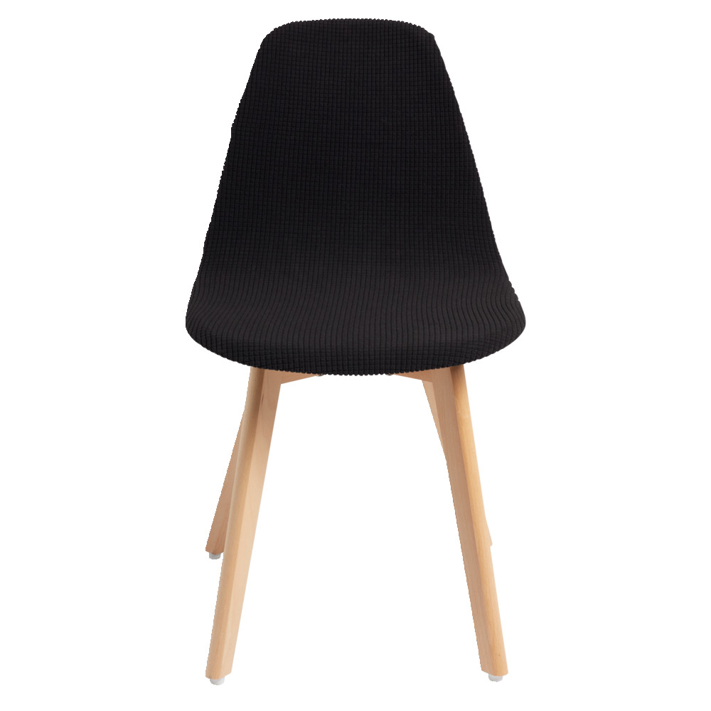 Black stretch Scandinavian chair cover L45xD40xH45cm
