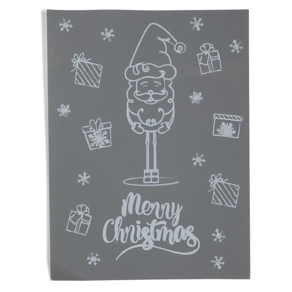 Christmas window decoration electrostatic white drawing