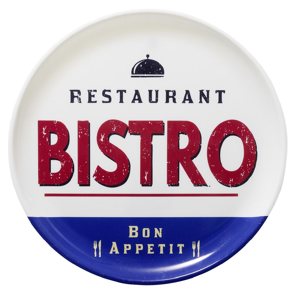 Vintage style round tray Ø34.5 cm