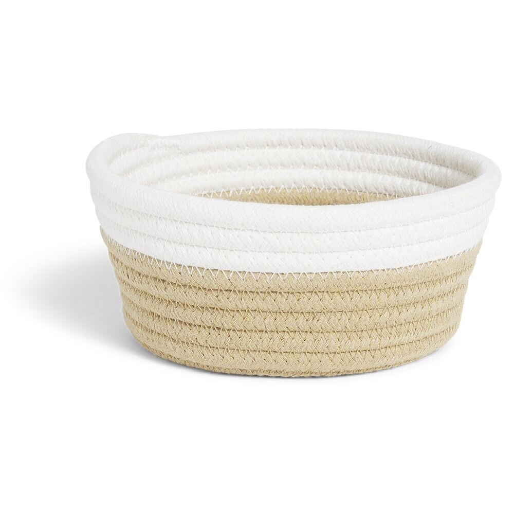 Woven cotton basket Ø17cm