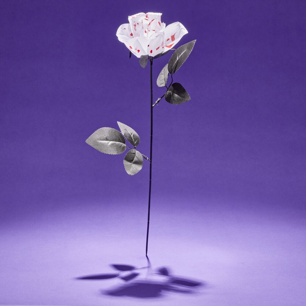 Bloody artificial rose Halloween decoration