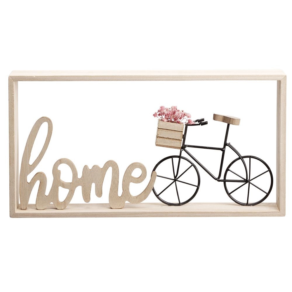 DEKORIMI I KORNIZËS SË BIÇIKLETËS DHE FJALA HOME E ZEZË NATYRALE