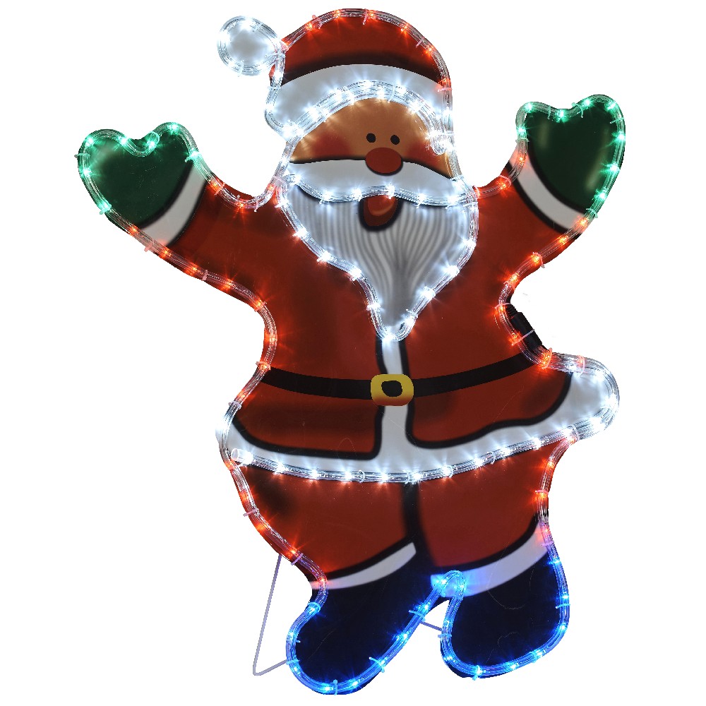 Multicolored Santa Claus light sign