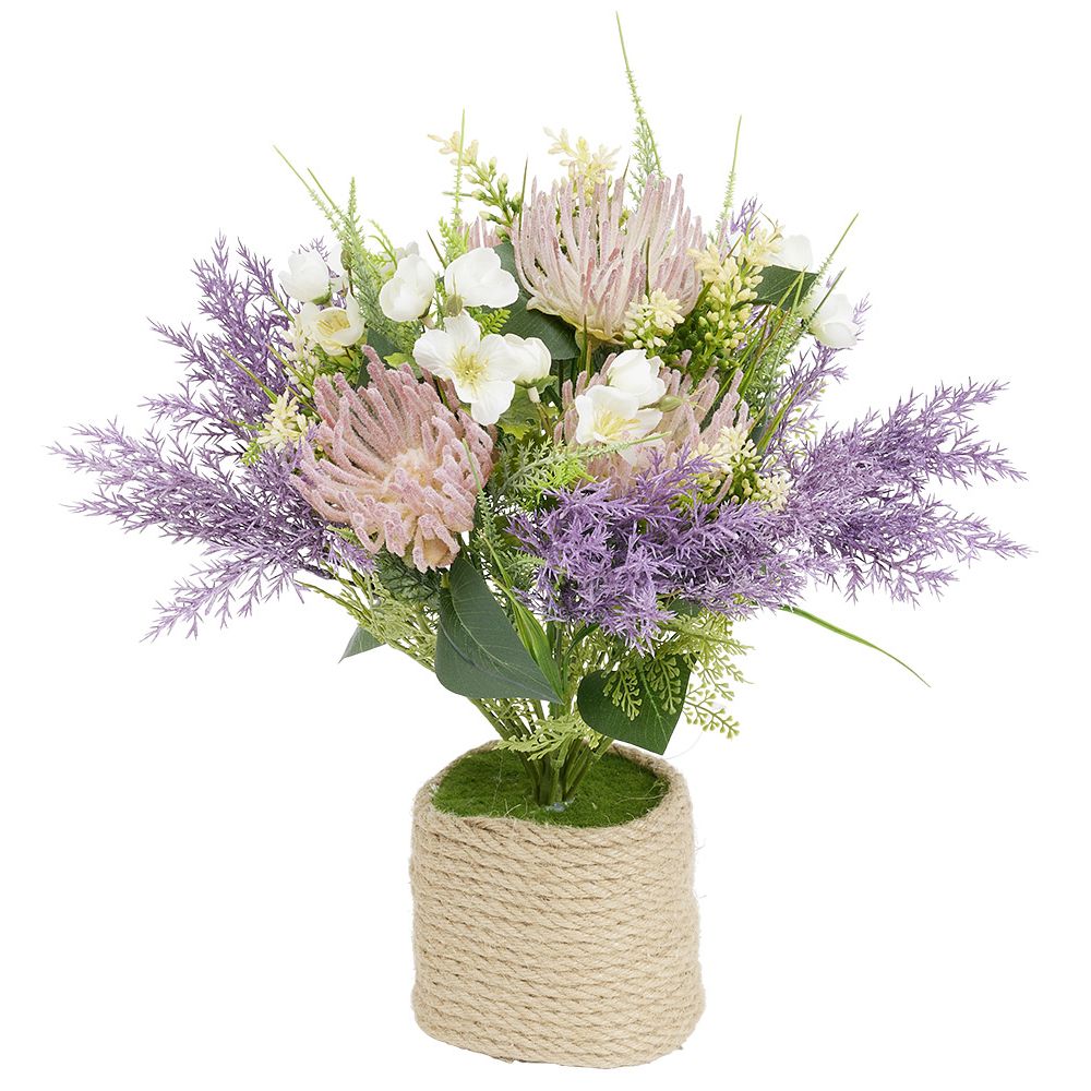 Artificial country flower in rope pot Ø30xH34cm