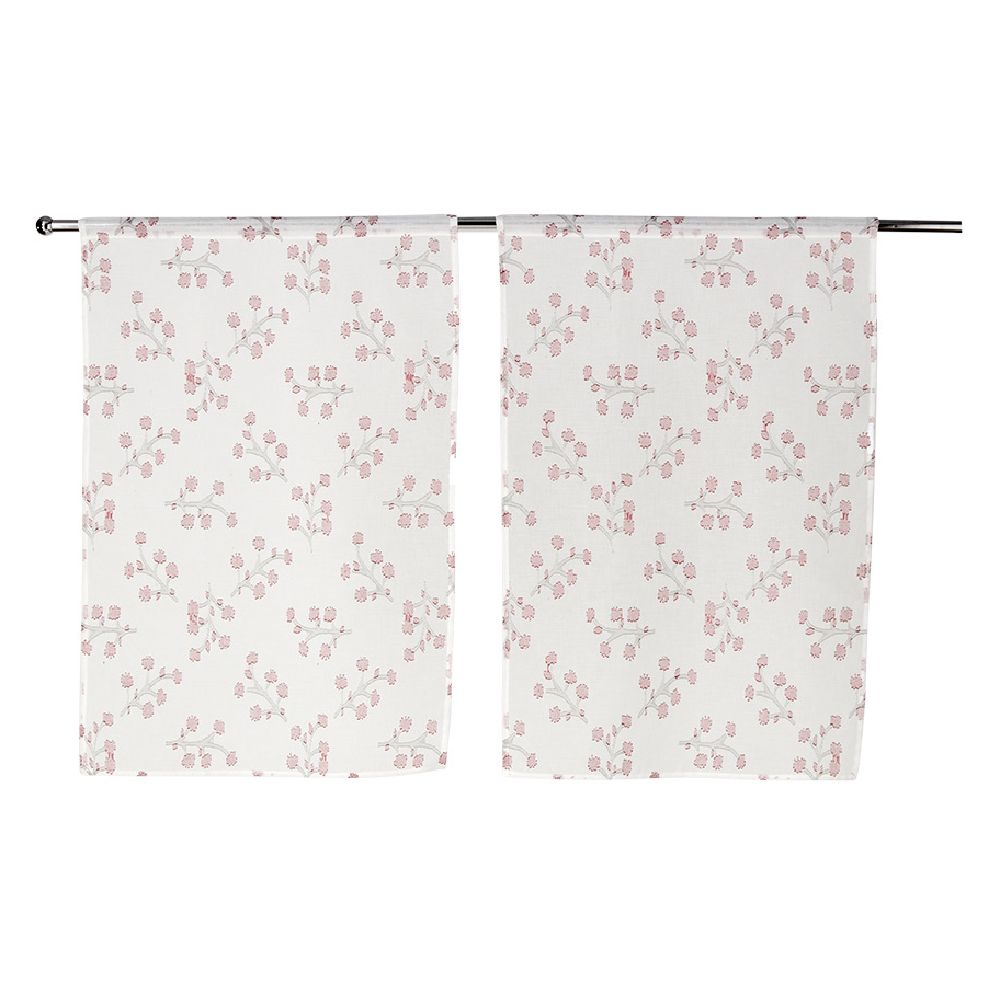PERDE DEKORATIVE 2 PJESESHE ME LULE L90X60 CM X2