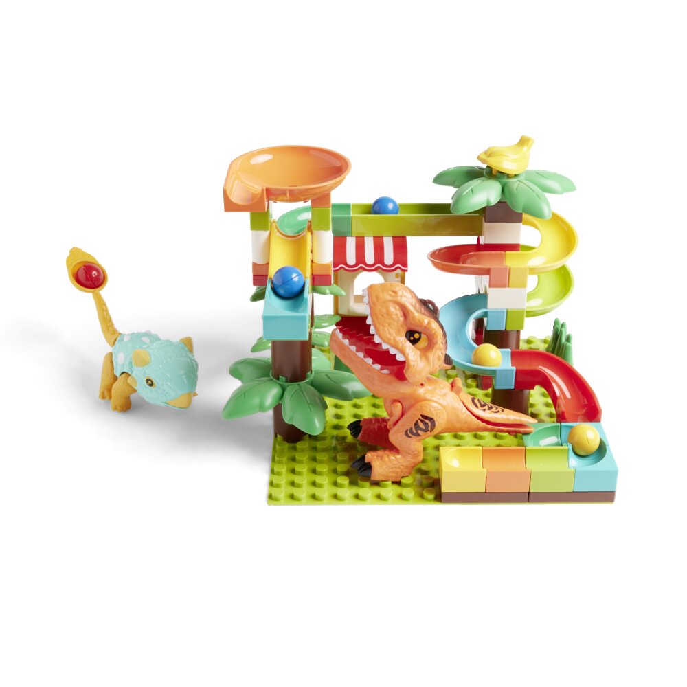 LOJE NDERTIMI ME BLLOQE, 78 PJESE, ME 2 DINOZAURA 6X4X2CM