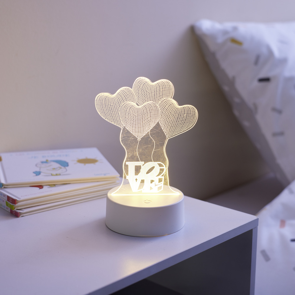 LAMPE 3D LED ME FILIGRAN, BALONA DHE ZEMRA 12.5x9.8xH18.5CM