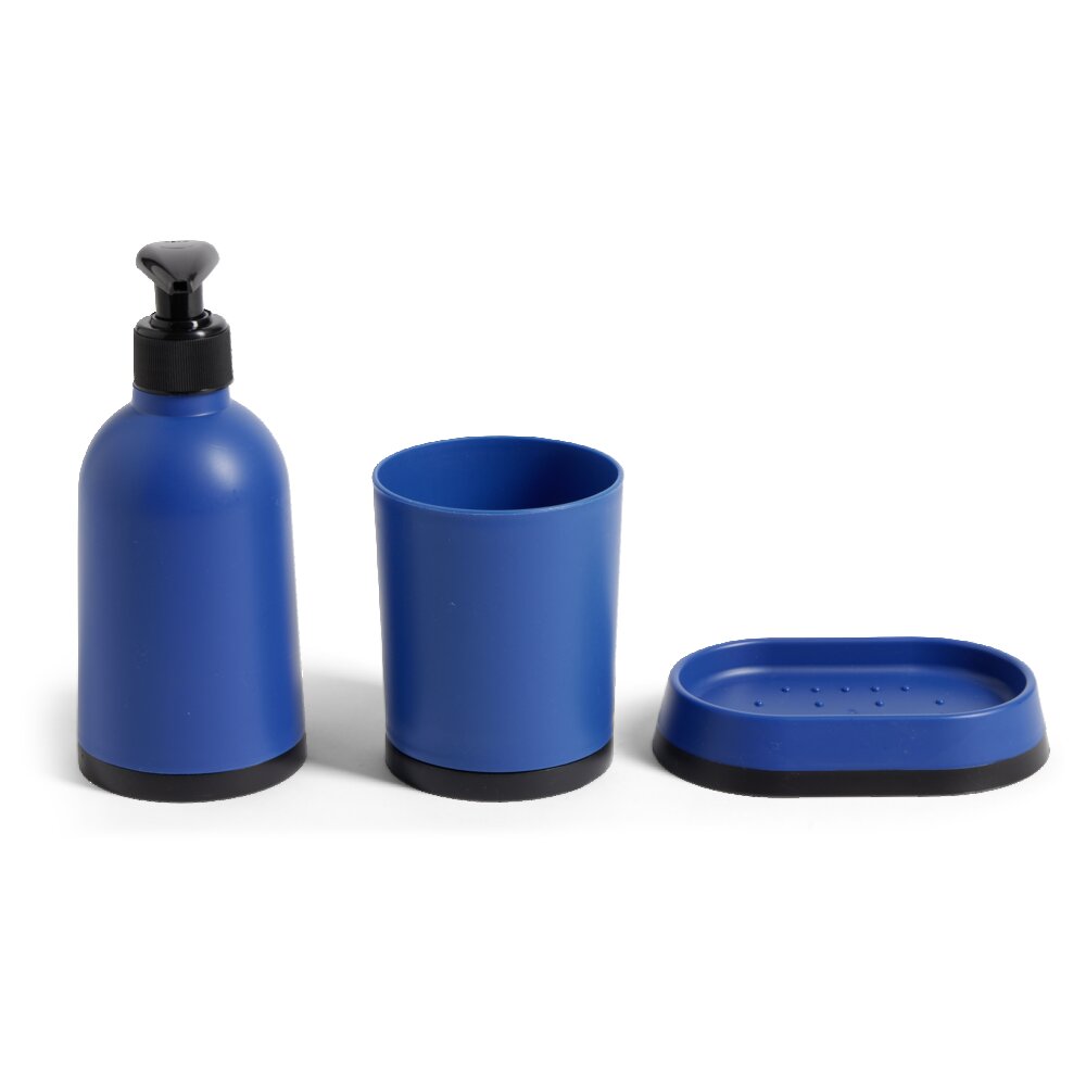 Bathroom set soap dish, dispenser and jar