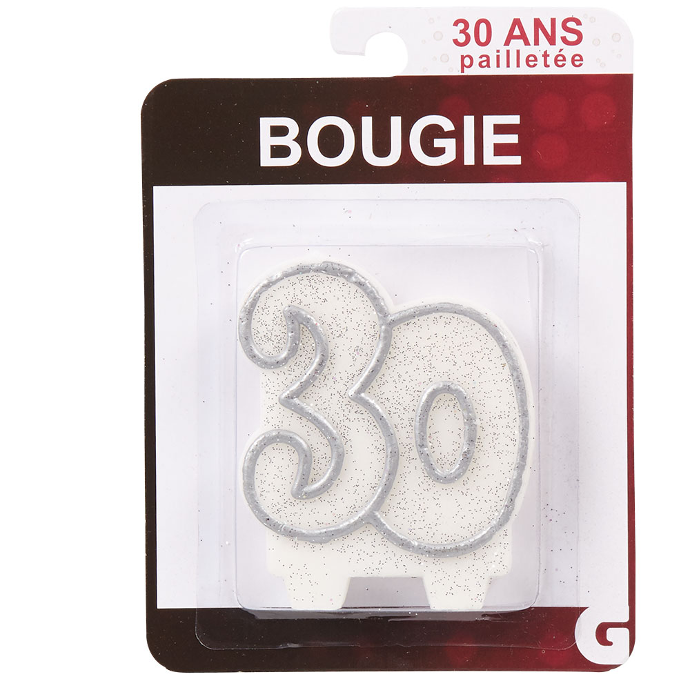 Birthday candle number 30