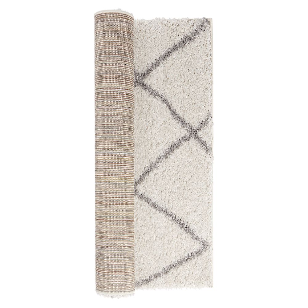 QILIM MARTHE SHAGGY 100X150CM BEZHË DHE GRI | 608991