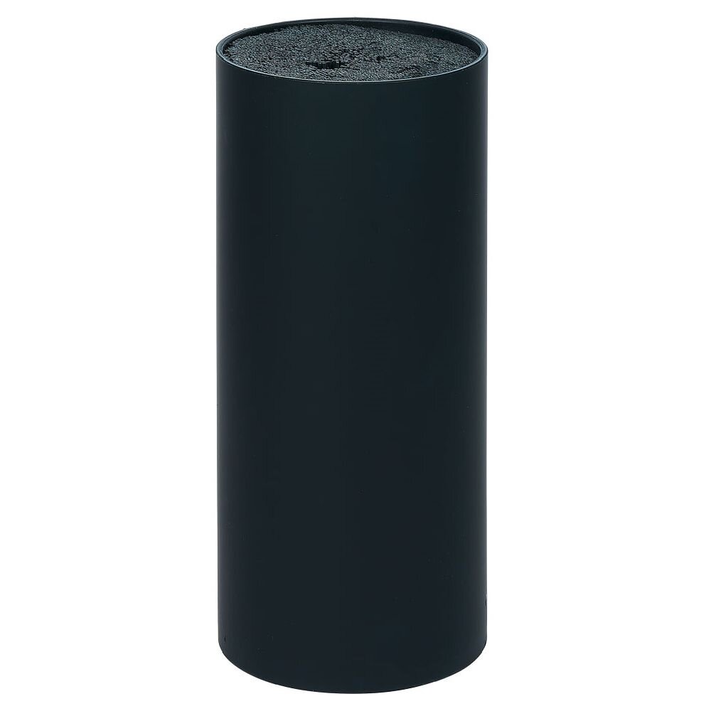 Black plastic knife holder Ø11xH22.5cm