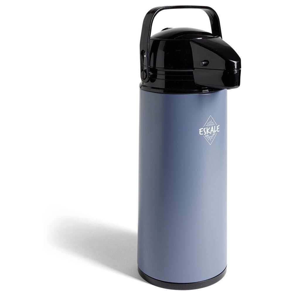 1.9L blue and black insulated pump bottle