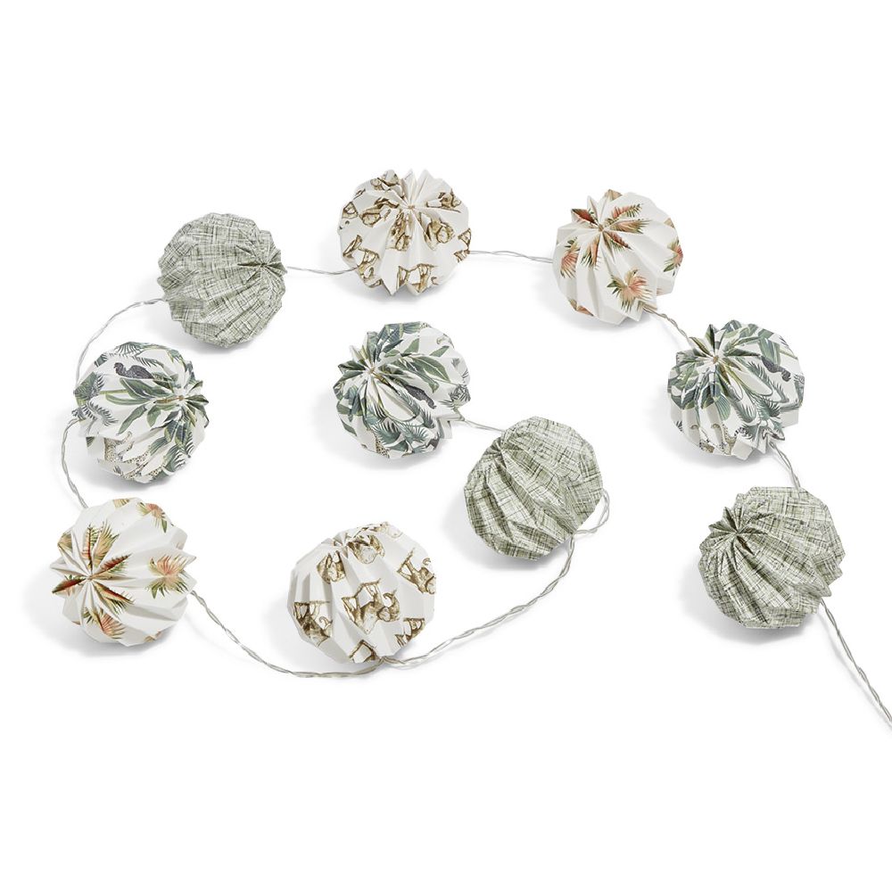 10 LED jungle pattern lantern light garland