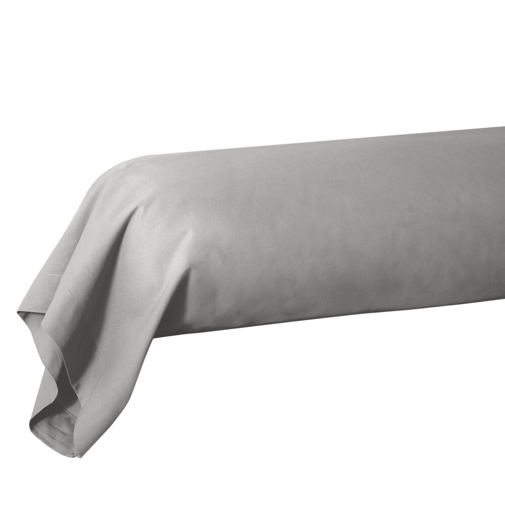 Bolster case 85x185cm 100% cotton light gray
