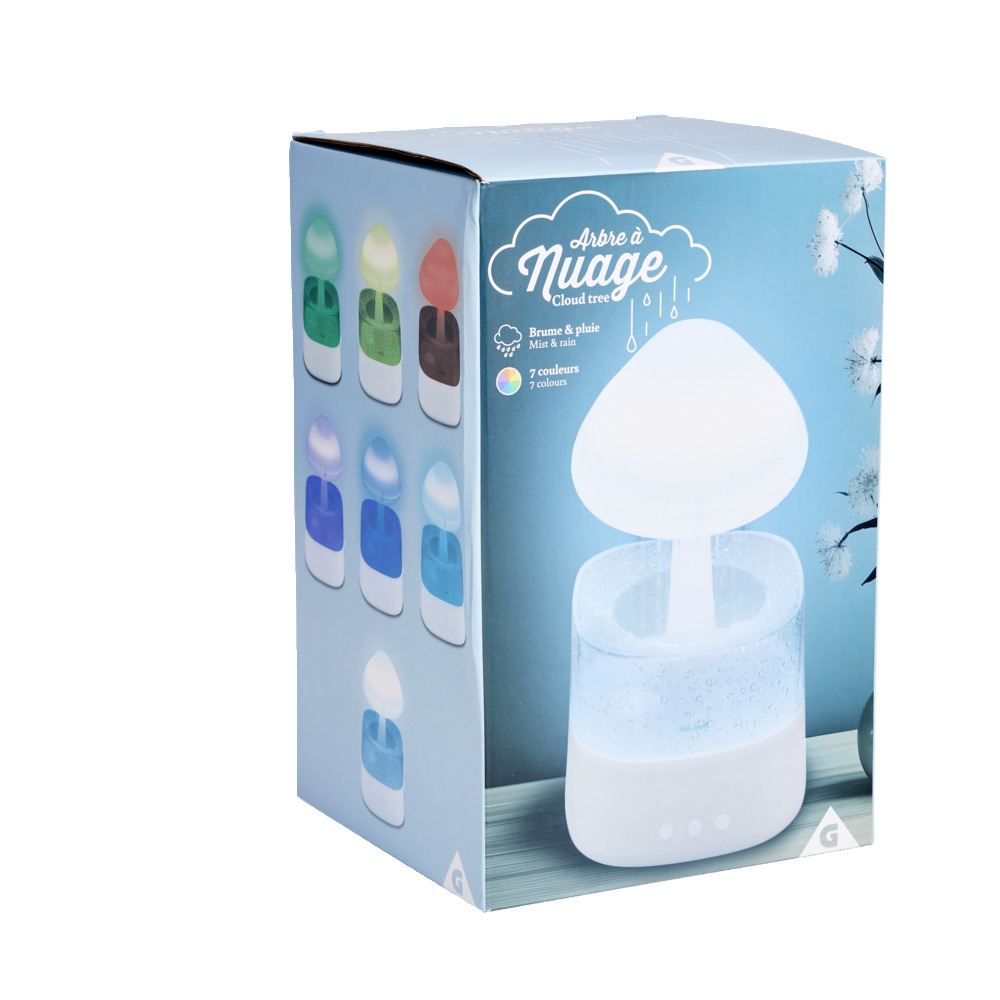 7-color light-up cloud tree humidifier with mist and rain Ø17xH26.5cm