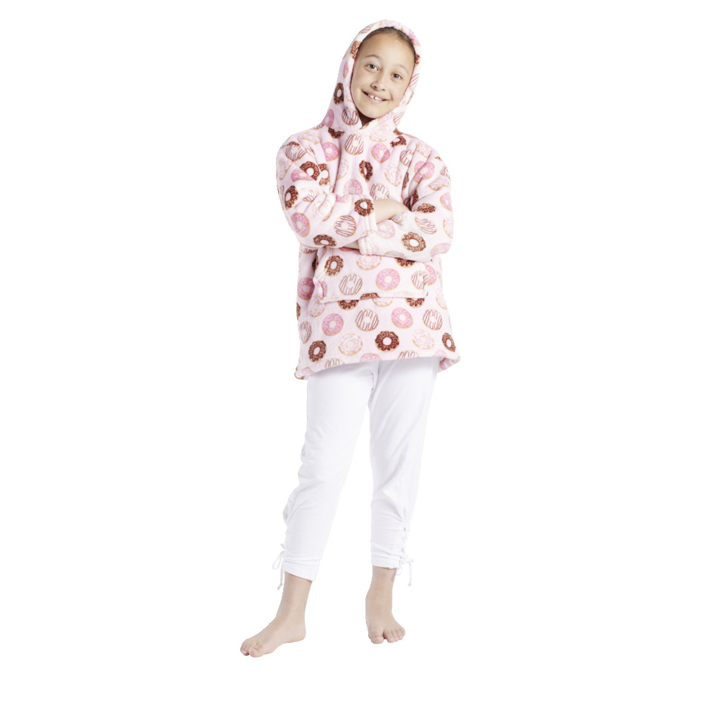 Children's plaid sweater with donut pattern One size