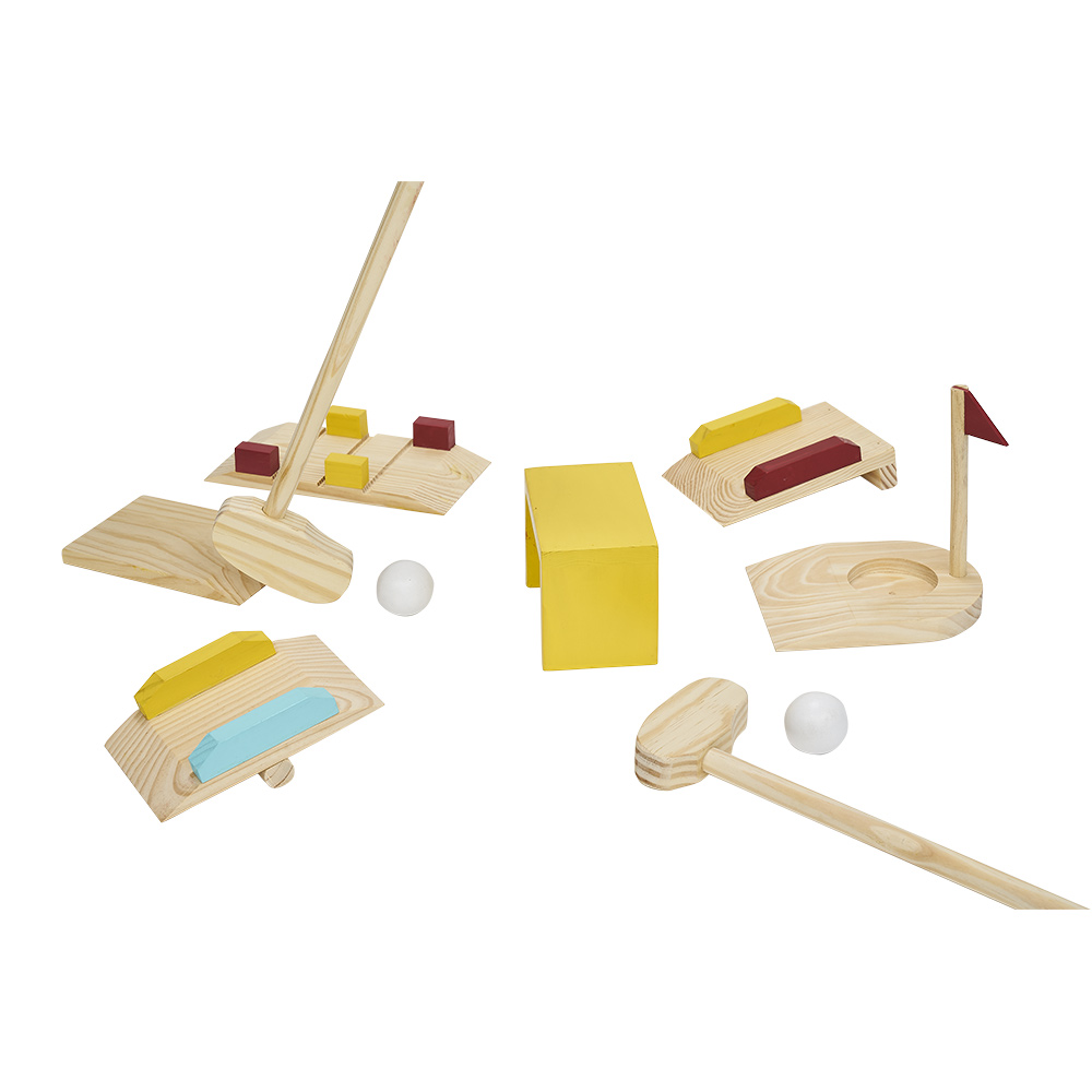 FSC certified wooden golf set ® with 11-piece carrying bag