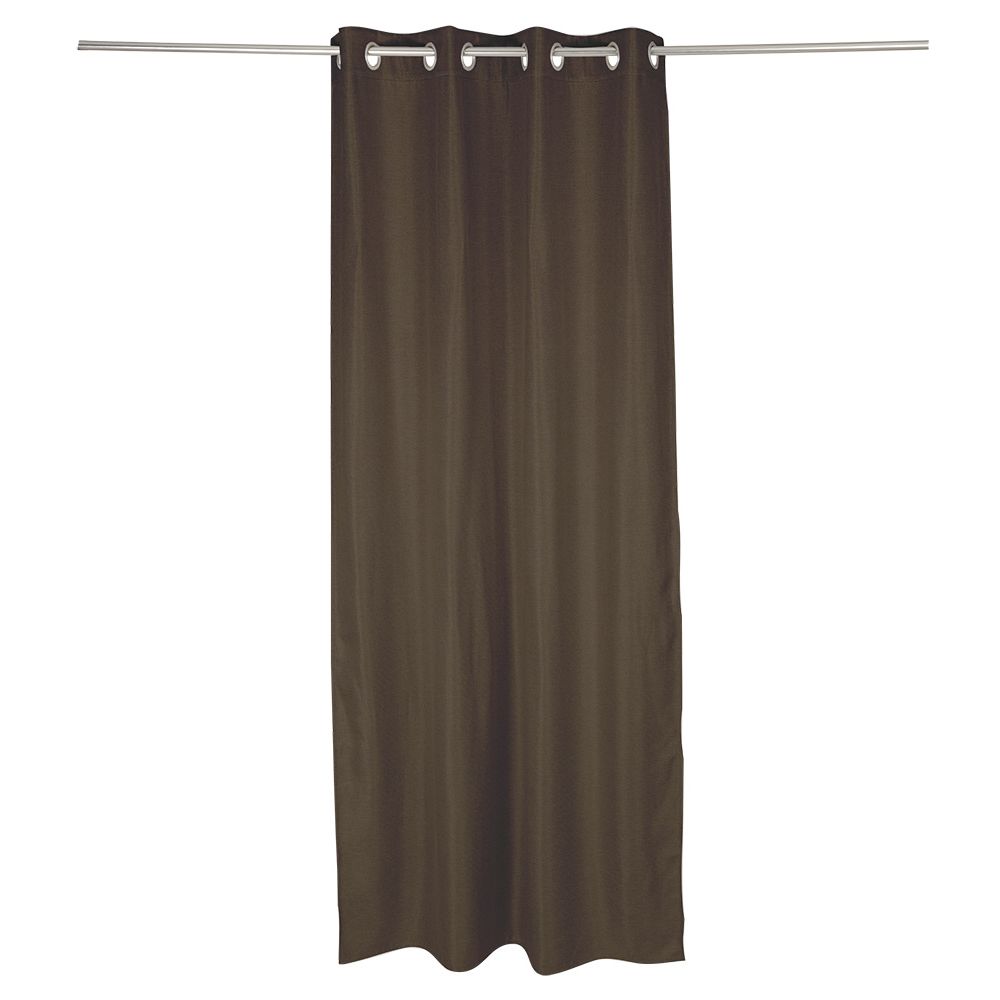 Brown woven effect blackout curtain 140x240cm