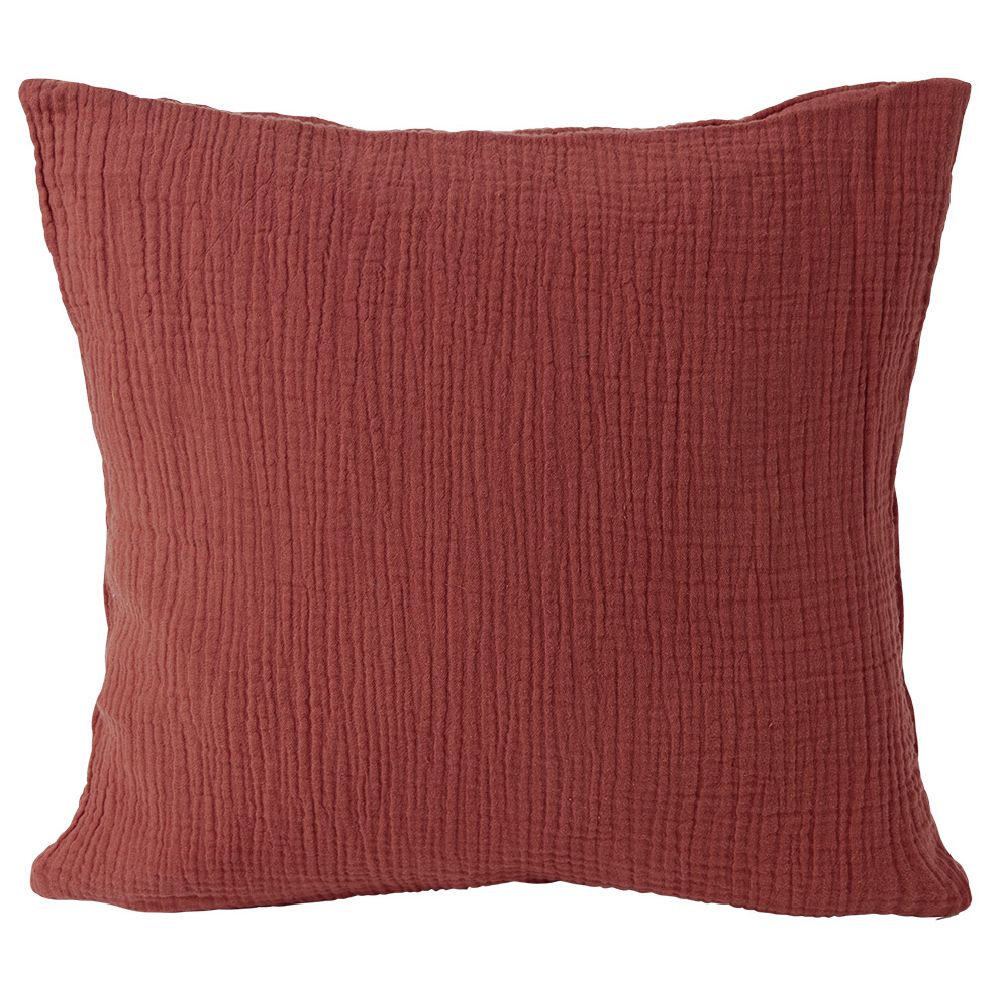 Cushion cover 40x40cm terracotta cotton gauze