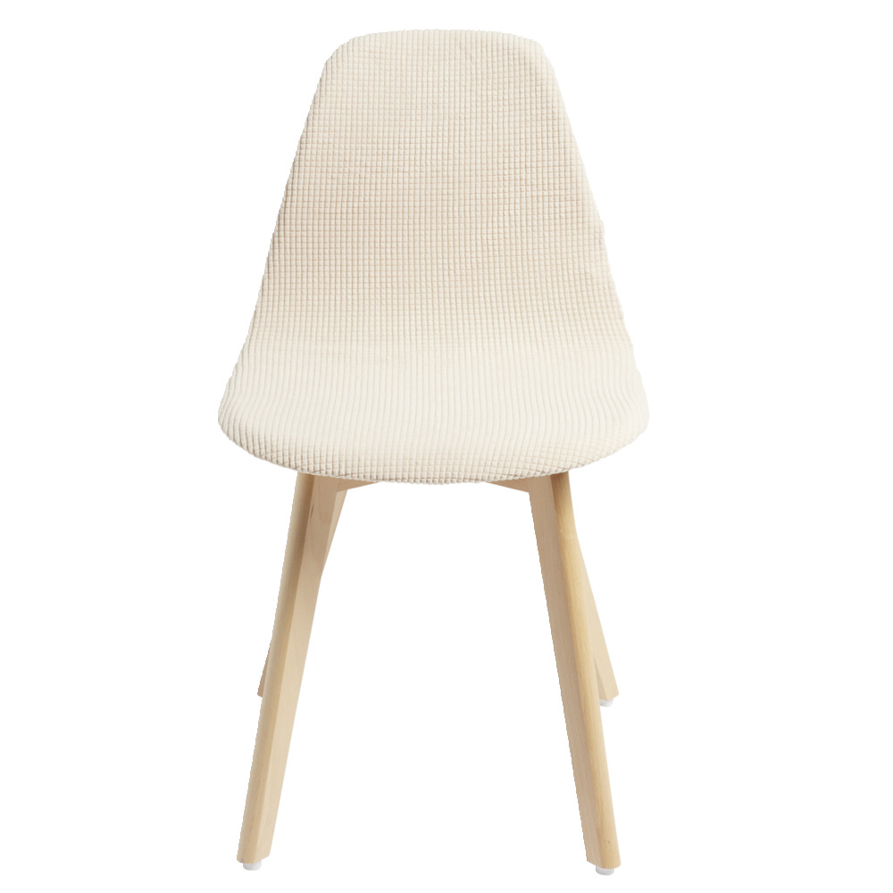 Beige stretch Scandinavian chair cover 45x40xH45cm