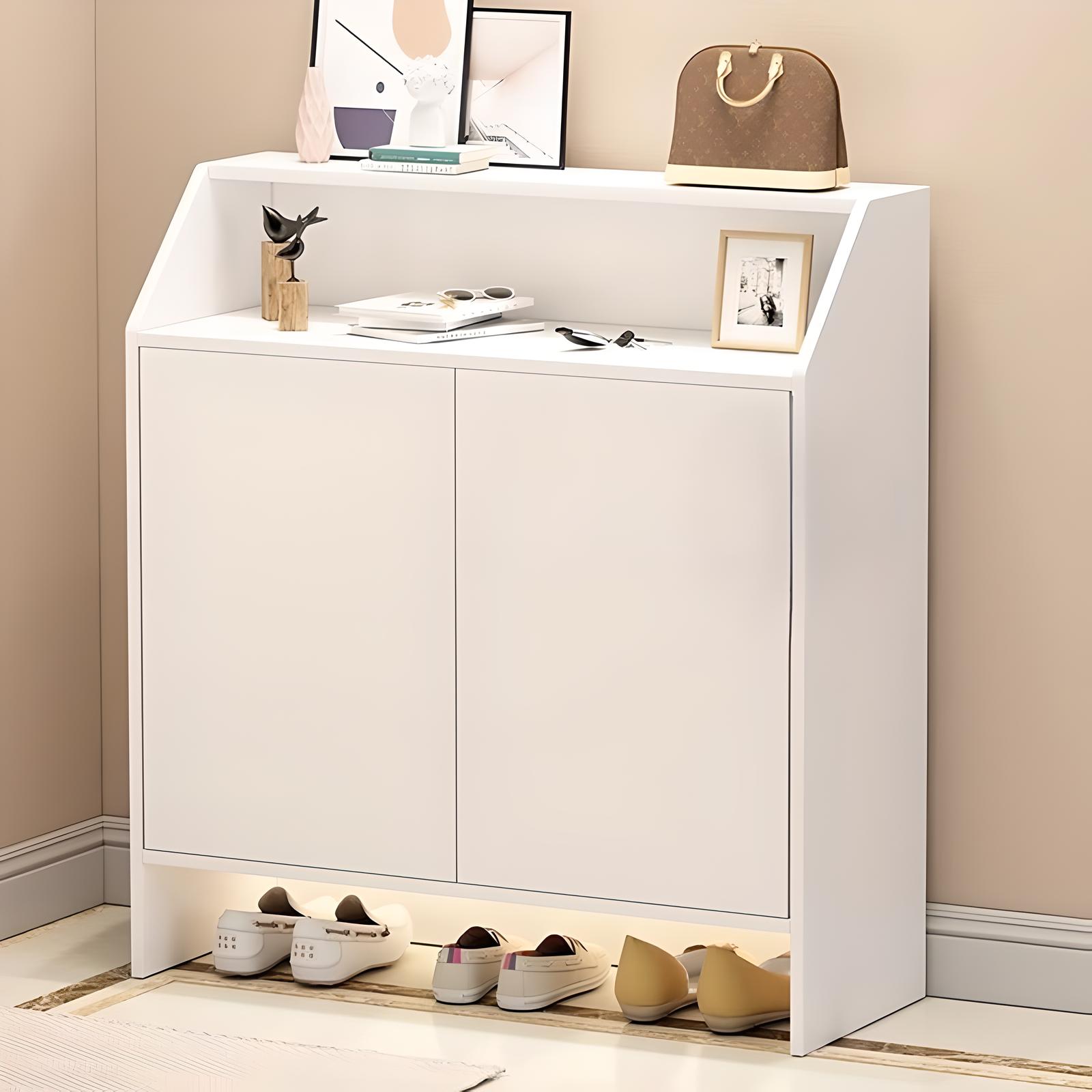 KOMODINE E BARDHE PER KEPUCE ME 2 DYER NGA DRURI 82x30x60cm