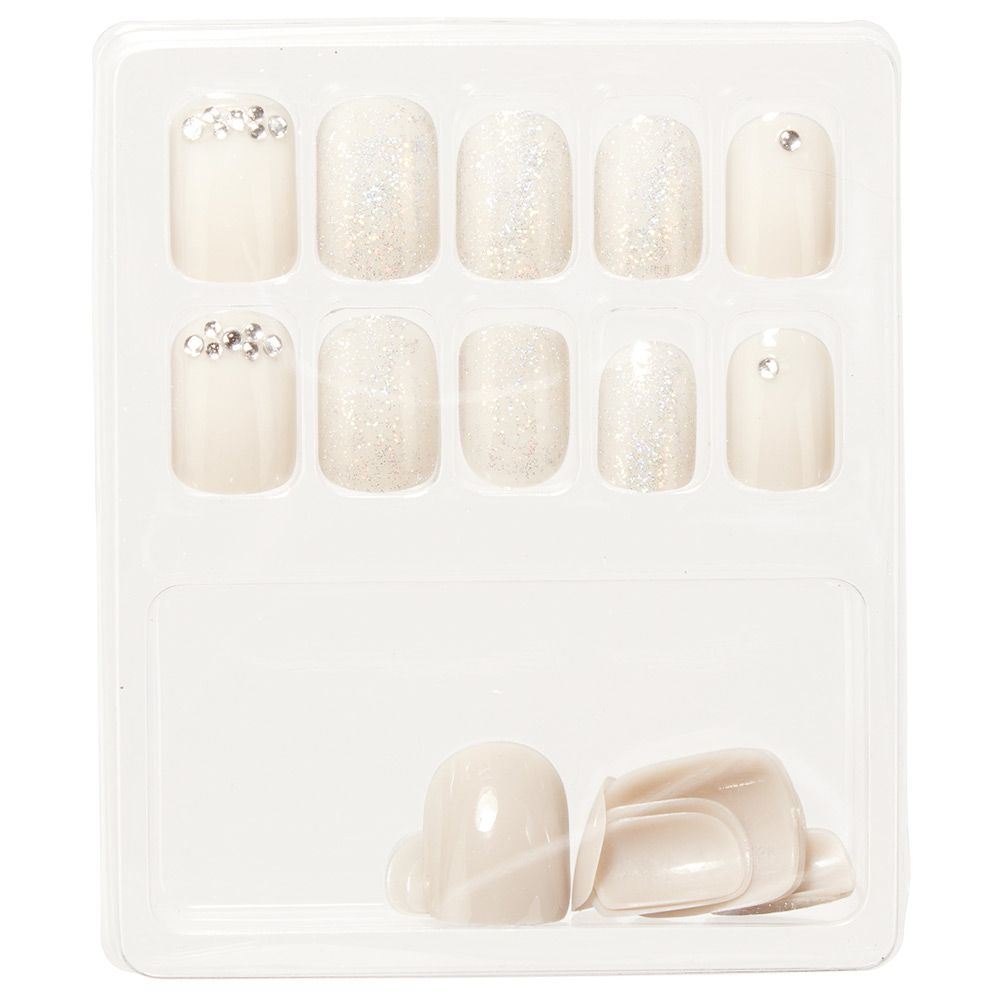 Diamond rhinestone effect false nail kit