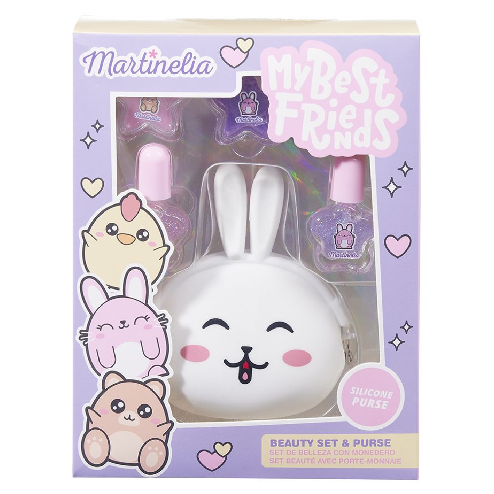 Martinelia My Best Friends 6-piece rabbit purse beauty set